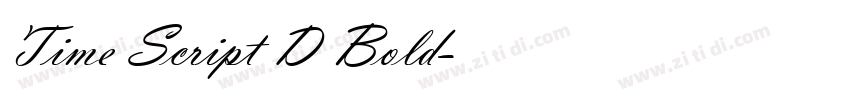Time Script D Bold字体转换